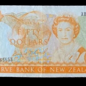 Last Prefix New Zealand Banknote $50 DT Brash