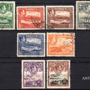 1938-48 Set of 8 Antigua Used Stamps