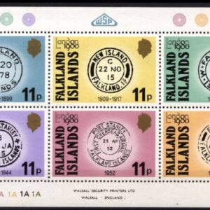 1980 Falkland Island Miniature Stamp Sheet
