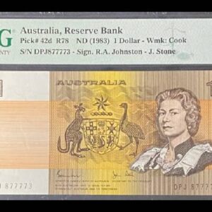 PMG 65 1983 Australia $1 Banknote
