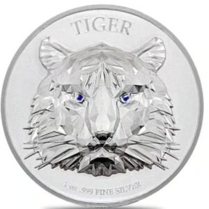Multifaceted Tiger 1Oz Ultra High Relief Silver Coin