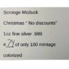 Scrooge Mcduck Christmas 'No Discounts' Silver Bar - Image 5