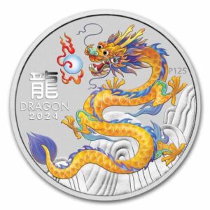 1 oz Silver Lunar Yellow Dragon-ANDA Expo Special Card