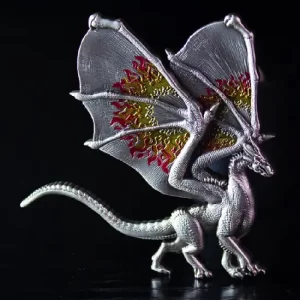 3 Oz Mythical Beast Dragon Silver Stacker