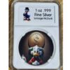 Scrooge McDuck Money Chair 1 Oz Colorized Silver Coin