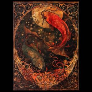 1/2 Oz Pisces Zodiac Series by Alphonse Mucha