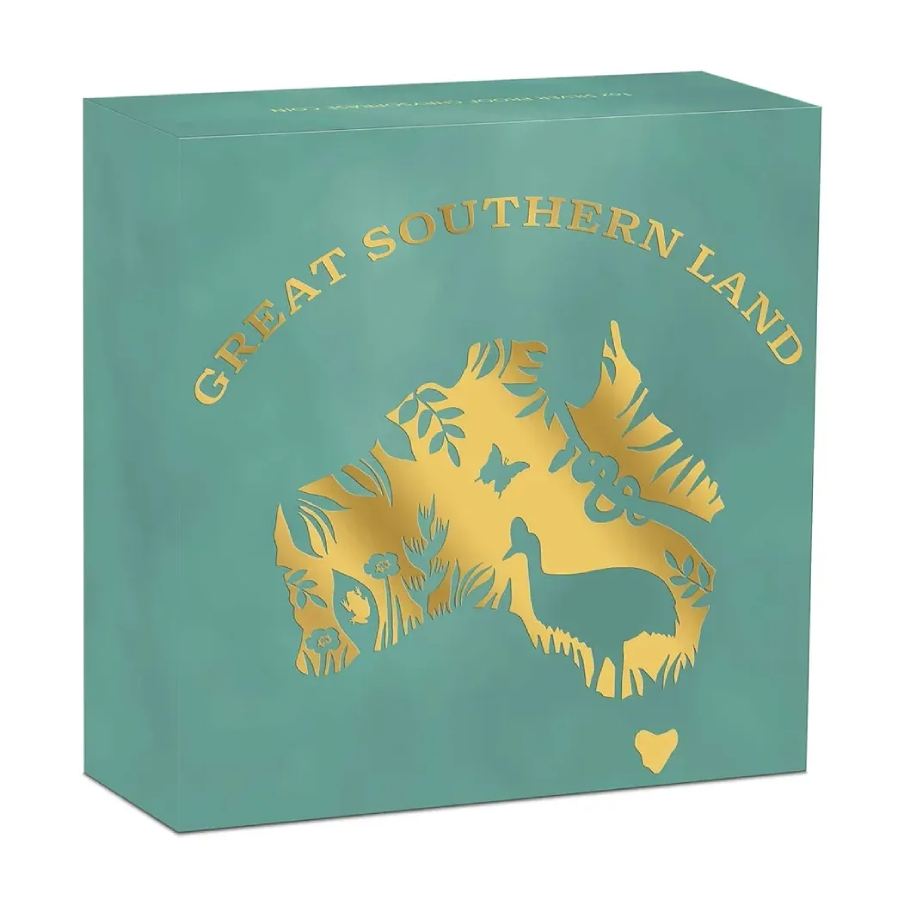 The Great Southern Land Proof Chrysoprase Silver Coin - Image 4