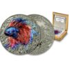 Betta Fish 2 Oz High Relief Silver Coin