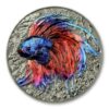 Betta Fish 2 Oz High Relief Silver Coin - Image 4