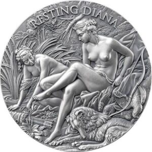 Resting Diana Celestial Beauty 2 oz Silver Coin