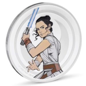 Star Wars Vs Medallion rey & Kylo ren 1 Oz Silver