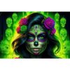 Dia de Los Muertos Radioactive Catrina  2 oz Silver - Image 10