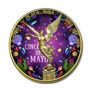 Cinco De Mayo 1 Oz Colorized Silver Libertad