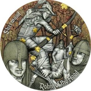 Robin the Hood High relief 2 Oz Silver Coin