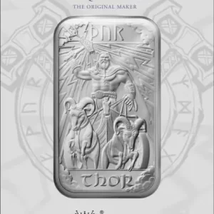 Norse God Thor 1 Oz Silver Bar in TEP