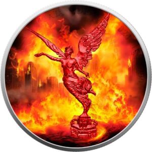 Nature Of Forces Libertad Fire 1 Oz Colorized Silver Coin