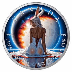 Moon Rabbit 1 Oz Colorized Silver Coin