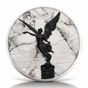 White Marble Libertad 1 Oz Silver Coin