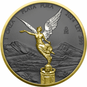 Multimetal Libertad Gold and Ruthenium 1 Oz Silver Libertad