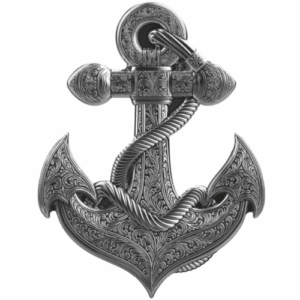 Nautical Anchor 1 oz Samoa 999 Silver Coin