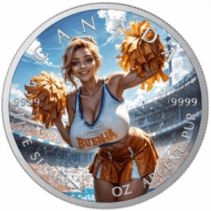 Cheerleader 1 Oz Colorized Silver Coin