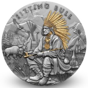 Legendary Warriors Sitting Bull 2 Oz UHR Silver Coin