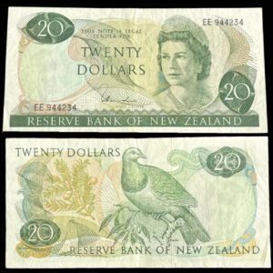 H.R. Hardie First Prefix EE $20 New Zealand Banknote