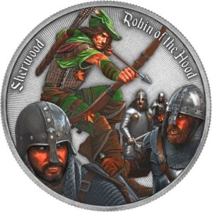 Robin of the Hood Antique Colorized 1 Oz Silver Coin