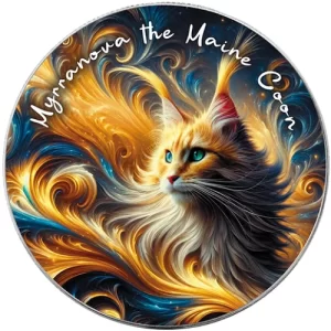 Nebula Cats Myranova the Maine Coon 1 Oz Silver Coin