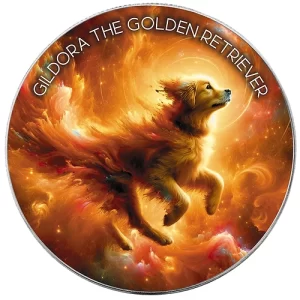 Nebula Dogs Gildora the Golden Retriever 1 Oz Silver Coin