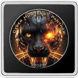 Cyber Hunters Panther 1 Oz Colorized Silver Coin