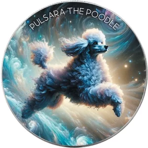 Nebula Dogs Pulsara the Poodle 1 Oz Silver Coin