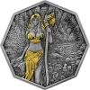 Witchcraft Herbalist Ritual 1 Oz Silver Antique Gilded Coin
