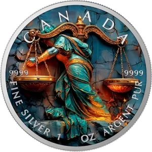 Stone Zodiac Libra 1 Oz Colorized Silver Coin