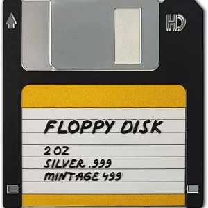 Floppy Disk techstalgic Colorized 2 Oz Silver Coin