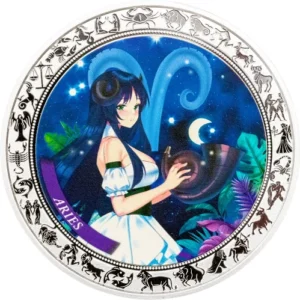 Anime Zodiac series Aries 1 Oz Silver Coin
