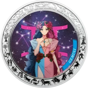 Anime Zodiac series Gemini 1 Oz Silver Coin