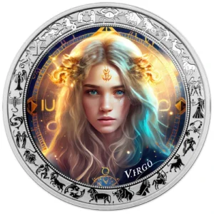 Space Zodiac series Virgo 1 Oz Silver Coin
