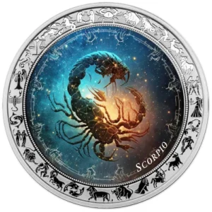 Space Zodiac series Scorpio 1 Oz Silver Coin