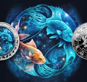Space Zodiac series Pisces 1 Oz Silver Coin