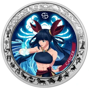 Anime Zodiac series Cancer 1 Oz Silver Coin
