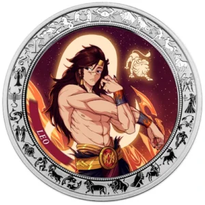 Anime Zodiac series Leo 1 Oz Silver Coin
