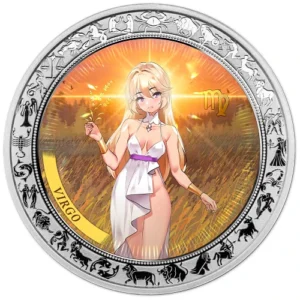 Anime Zodiac series Virgo 1 Oz Silver Coin