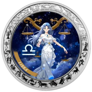 Anime Zodiac series Libra 1 Oz Silver Coin