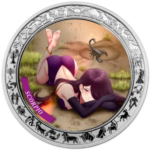 Anime Zodiac series Scorpio 1 Oz Silver Coin