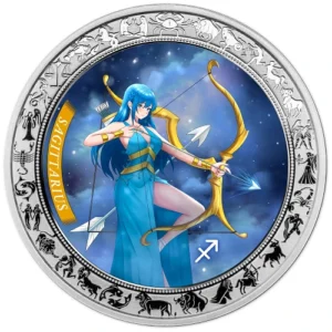 Anime Zodiac series Sagittarius 1 Oz Silver Coin