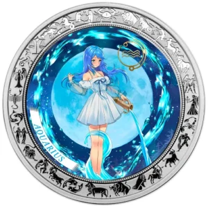 Anime Zodiac series Aquarius 1 Oz Silver Coin