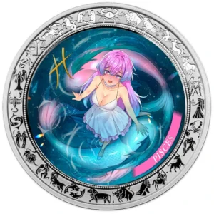 Anime Zodiac series- Pisces 1 Oz Silver Coin