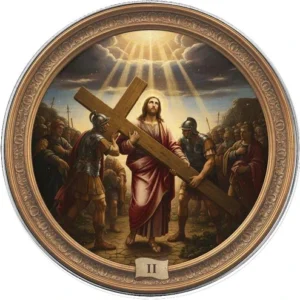 The Fifteen Station Jesus Takes Up His Cross 1 Oz Silver Coin