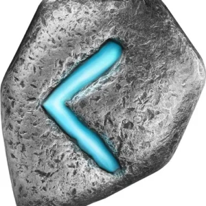 Kenaz Rune 1 Oz Silver Cast Bar